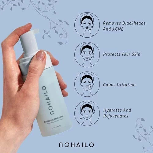 Face Wash Hydrating Facial Cleanser for All Type Skin Vegan & Natural Foam