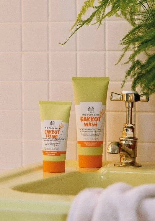 2 x THE BODY SHOP Carrot Cream 50ml Nature Rich Daily Body Moisturizer Skin Care