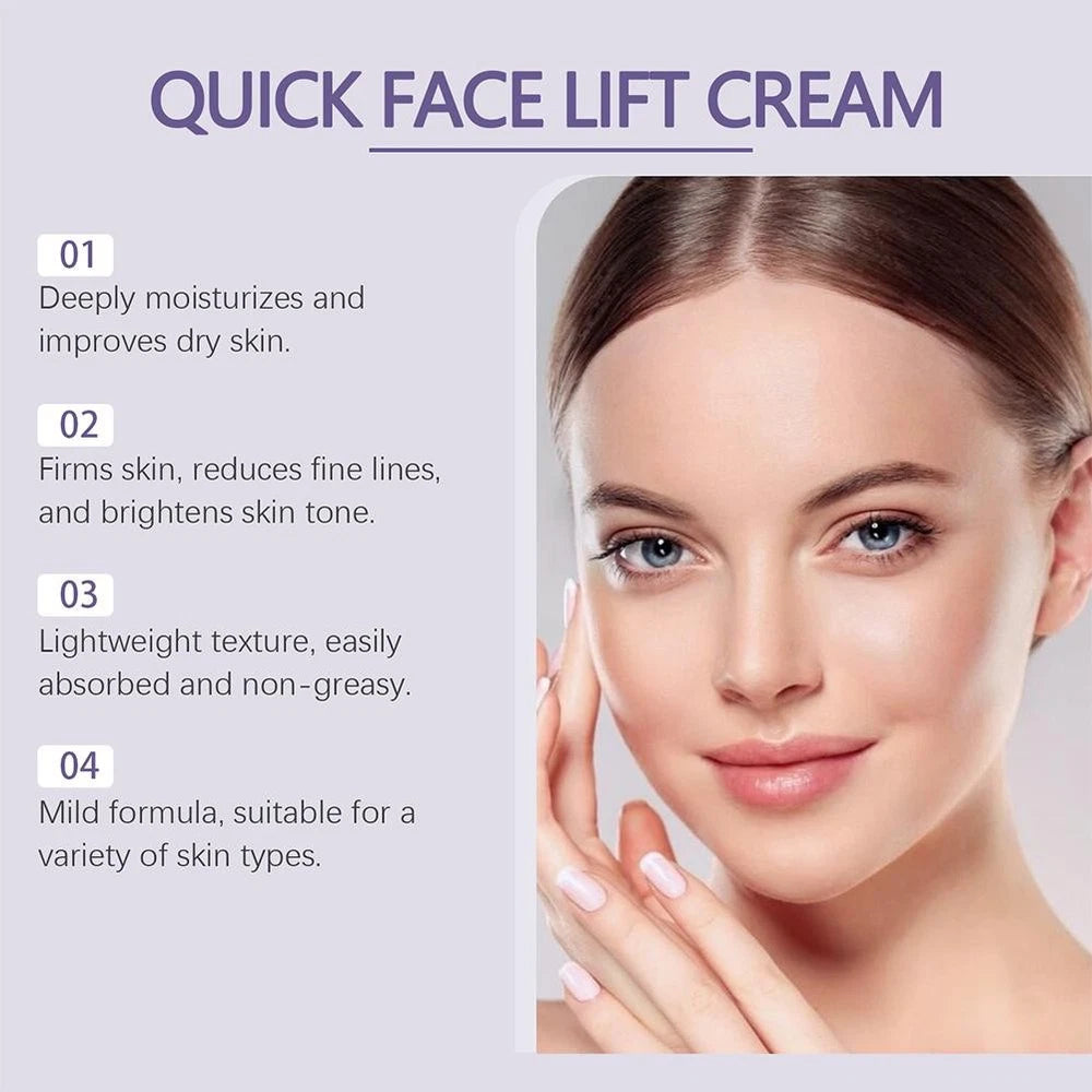 Face Lift Cream Serum Anti Ageing Moisturiser Hyaluronic Acid Added Tighte *