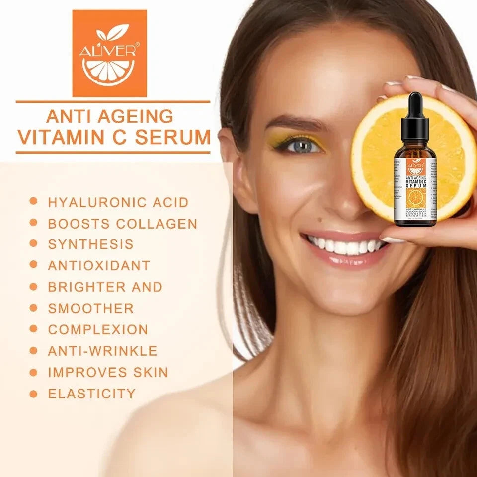Vitamin C Face Serum Cream with Hyaluronic Acid-Anti Aging Anti Wrinkle 50ml