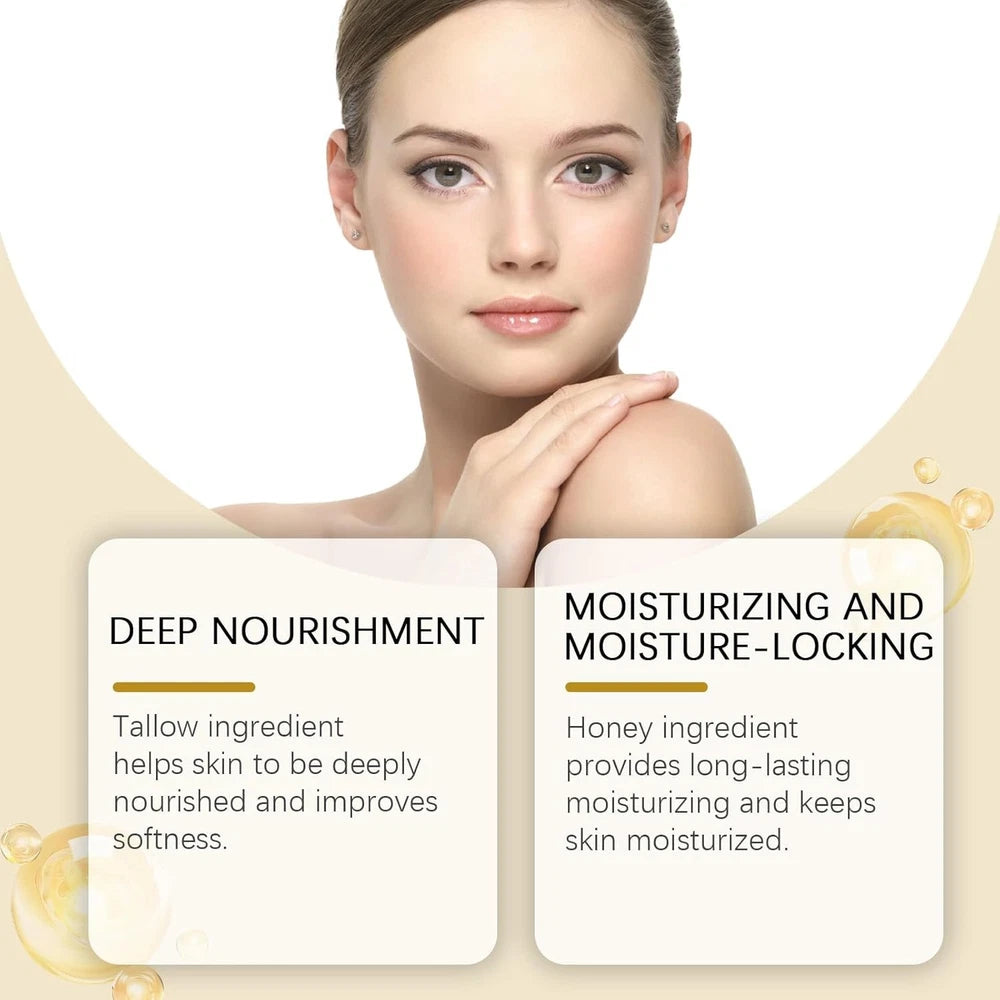 Organic Tallow and Honey Balm-Beef Tallow Face Cream-Grass Fed Beef Tallow Moist