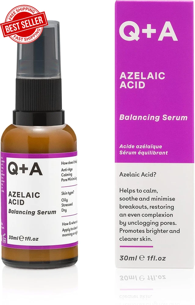 Vitamin C Brightening Face Serum Q+A Anti Ageing Hydrating Hyaluronic Acid 30ml