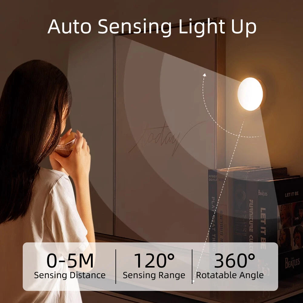 360° Motion Sensor Security LED Light USB Rechargeable Garden Outdoor Night Lamp