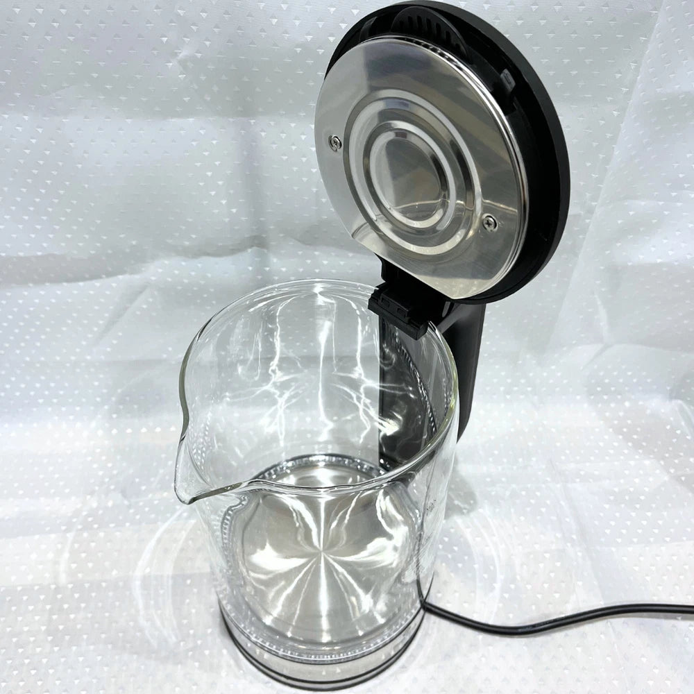 Maya Range Electric 1.8L Cordless Blue LED Glass Kettle 2200W Safe Auto Shut Off