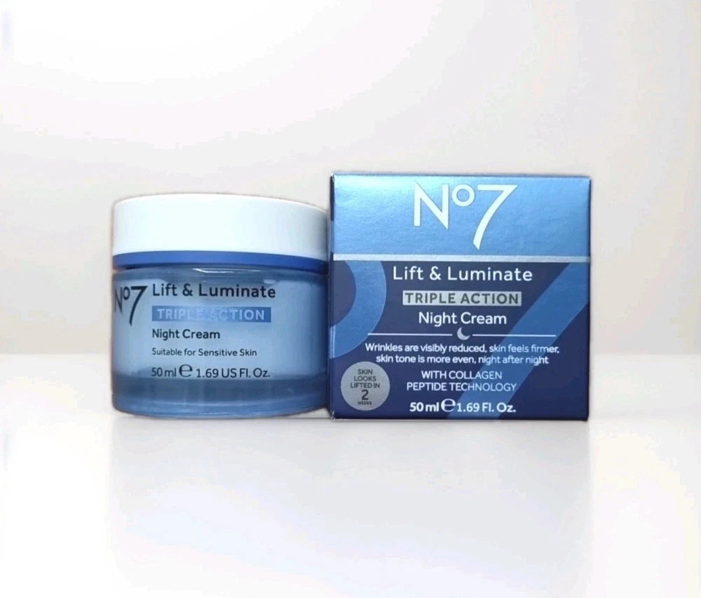 No7 Lift & Luminate Triple Action Night Cream - 50ml -Brand New Boxed