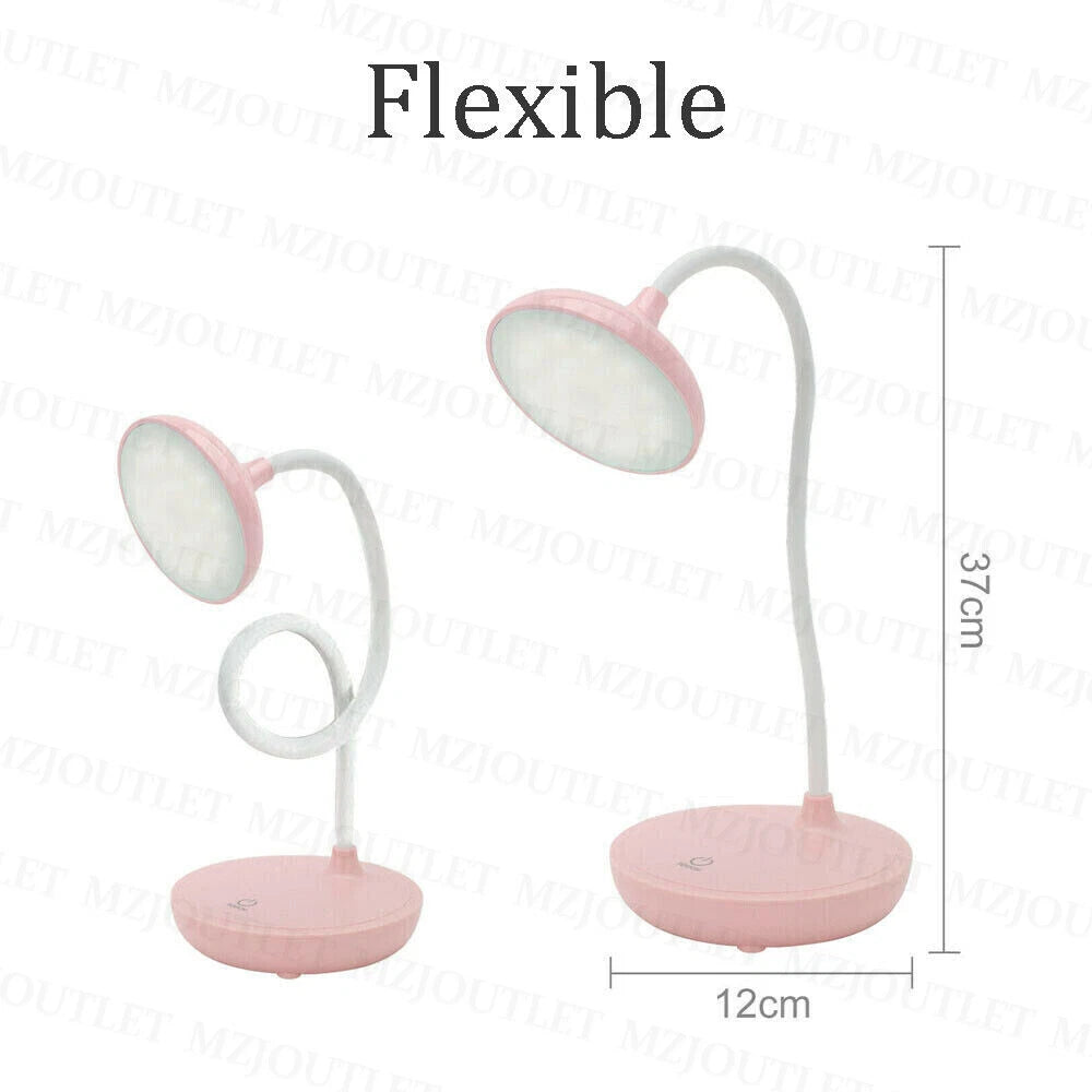 20 LED Flexible Touch Desk Light Bedside Reading Lamp Dimmable USB Rechargeable