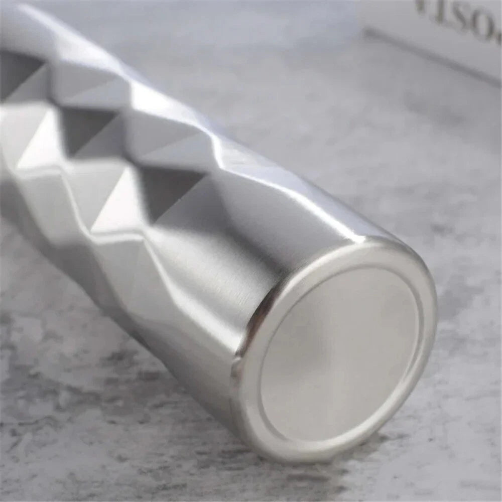 Rhombus Pattern 1000ml Stainless Steel Single-wall Large Capacity Water Bottles
