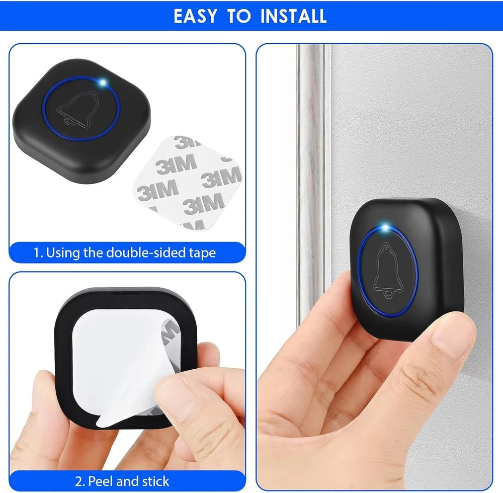 Wireless Door Bells 1000ft Long Range Waterproof Plug in Home Cordless Doorbell