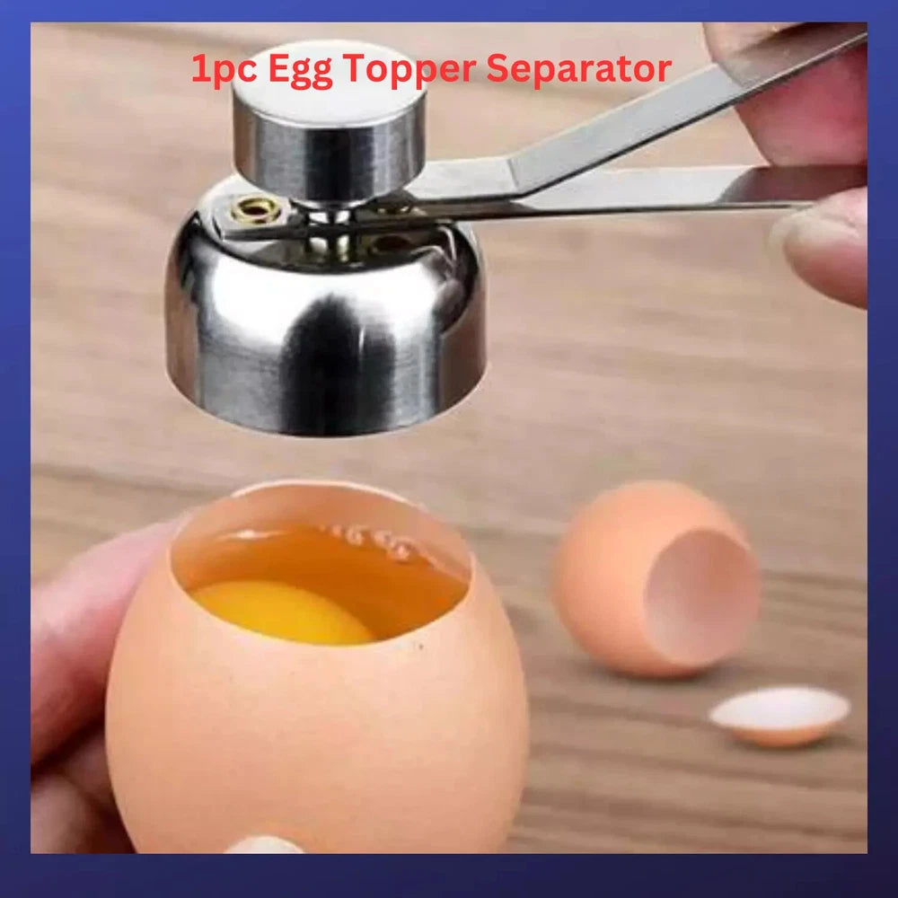 Egg Topper Separator Stainless Steel Eggshell Cutter Kitchen Egg Opener Tool