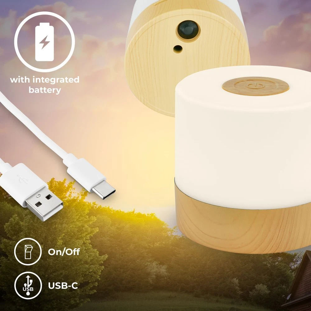 Mini LED Table Lamp Desk Light Rechargeable Battery Dimmable IP44 Touch