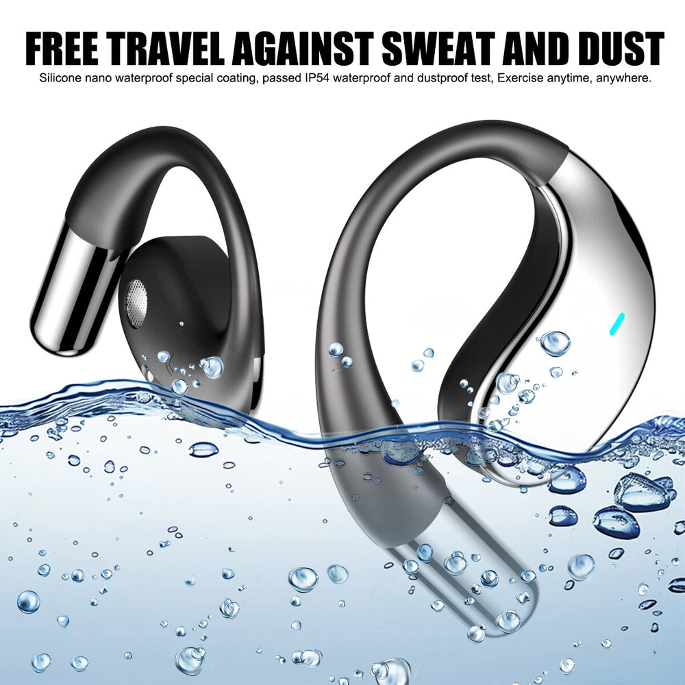 Q39 Wireless Earphones Open Ear Bluetooth 5.4 OWS Headphones Gym Sports Earbuds