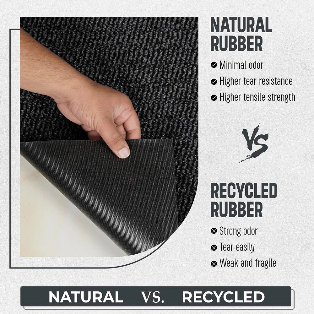 Door Mat Heavy Duty Barrier Rubber Entrance Non-Slip Floor Rugs Kitchen Runner