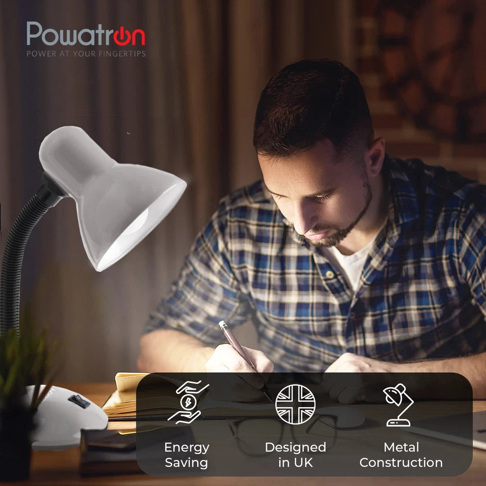 Desk Lamp Neck Table Flexi Desk Reading Lamp With Bulb Home Office Study Light