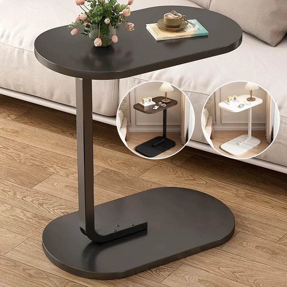 C-SHAPED COMPACT SOFA SIDE END TABLE COFFEE LAPTOP TABLE LIVING ROOM BEDROOM