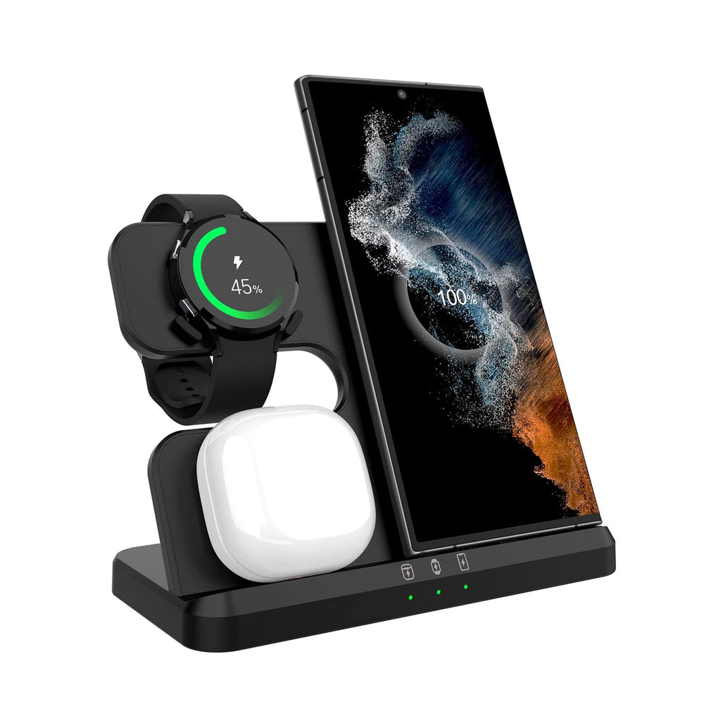 15W 3in1 Wireless Charger Station Charging Dock For Samsung Galaxy Watch 7/6 S24