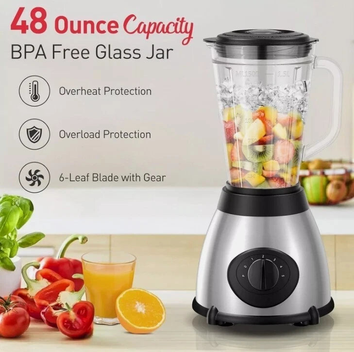 1.5L Blender Smoothie Maker Ice Crusher Mixer Milk Shake Fruit Juicer Vegetables