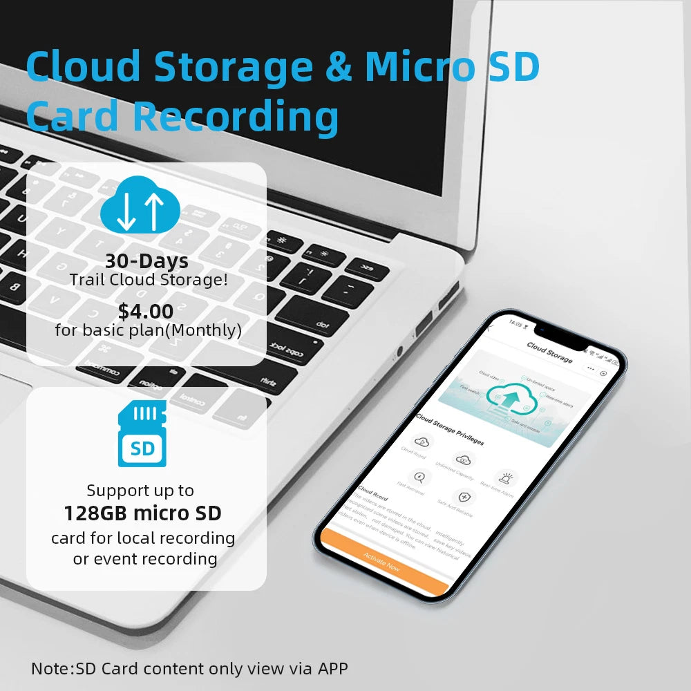 8MP 4K Wireless IP Camera WIFI Outdoor CCTV PTZ Smart Home Security IR Cam IP66