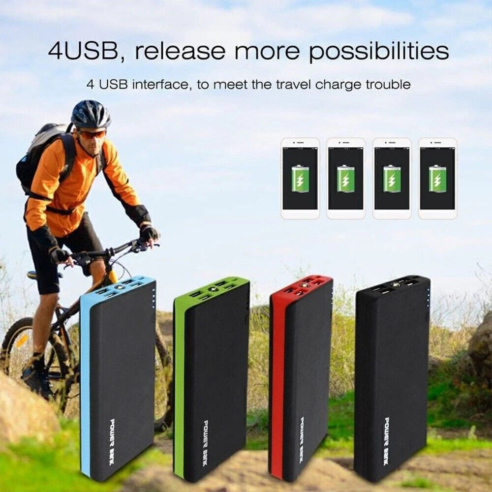 9000000mAh Power Bank Fast Charger Battery Pack Portable 4 USB for Mobile Phone.