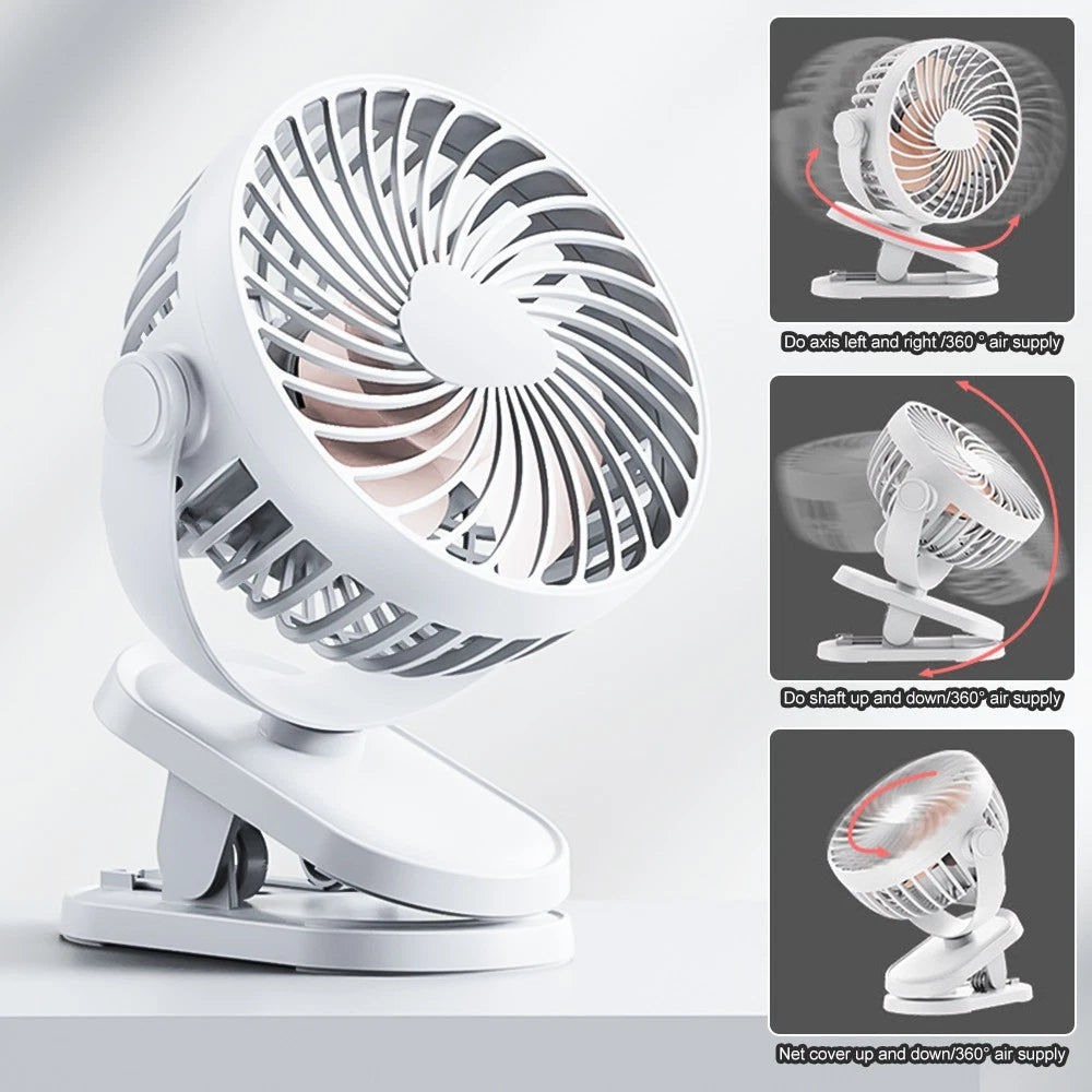 Neck Fan USB Portable Neck Fan Rechargeable Portable Cooler Neckband Bladeless~