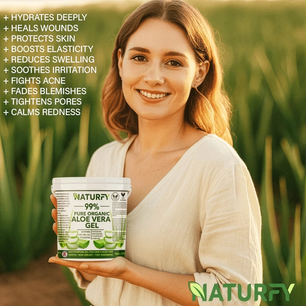 Aloe Vera Gel Pure Natural Organic Multipurpose Soothing Hair & Skin Care500-1kg