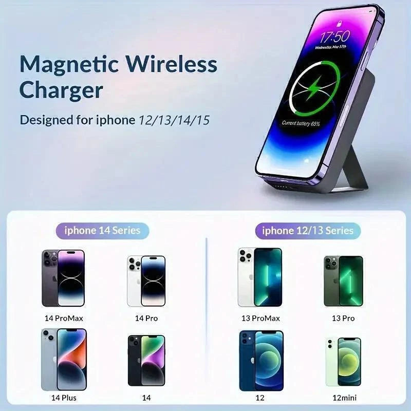 Foldable MagSafe Battery Pack Magnetic Power Bank for iPhone 13/14/15/16 Pro Max
