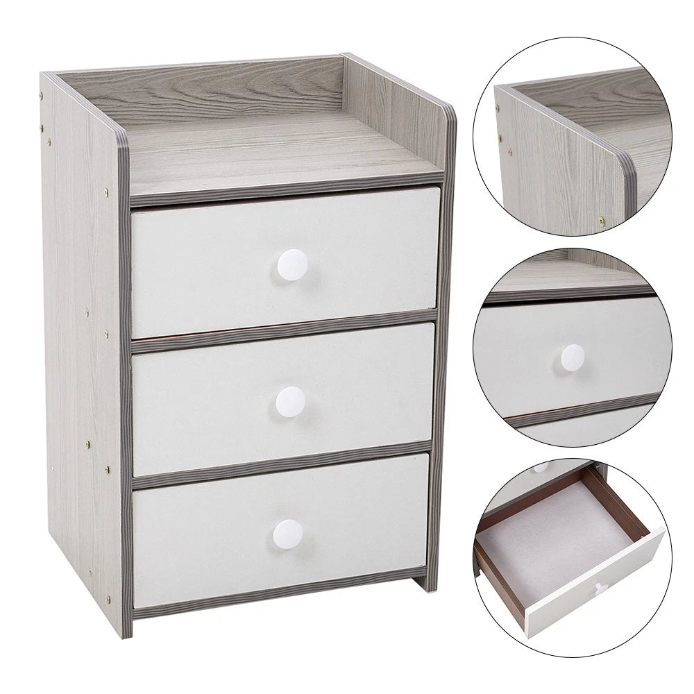 Bedside Table Drawer Cabinet End Side Table Bedroom Furniture Storage Nightstand