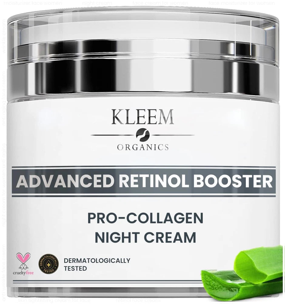 Retinol Face Cream with Hyaluronic Acid & Vitamin E – Anti-Wrinkle Firming Ni...