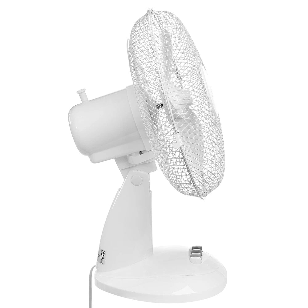 Jegs 12 Inch 35W Air Cooling Oscillating Table Desk Fan Home Office 3 Speed
