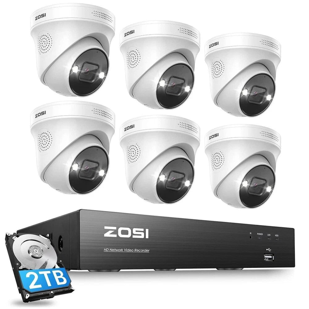 CAMERA POE CCTV 5MP HD IR Security Camera System 4K NVR Home Surveillance Outdoor