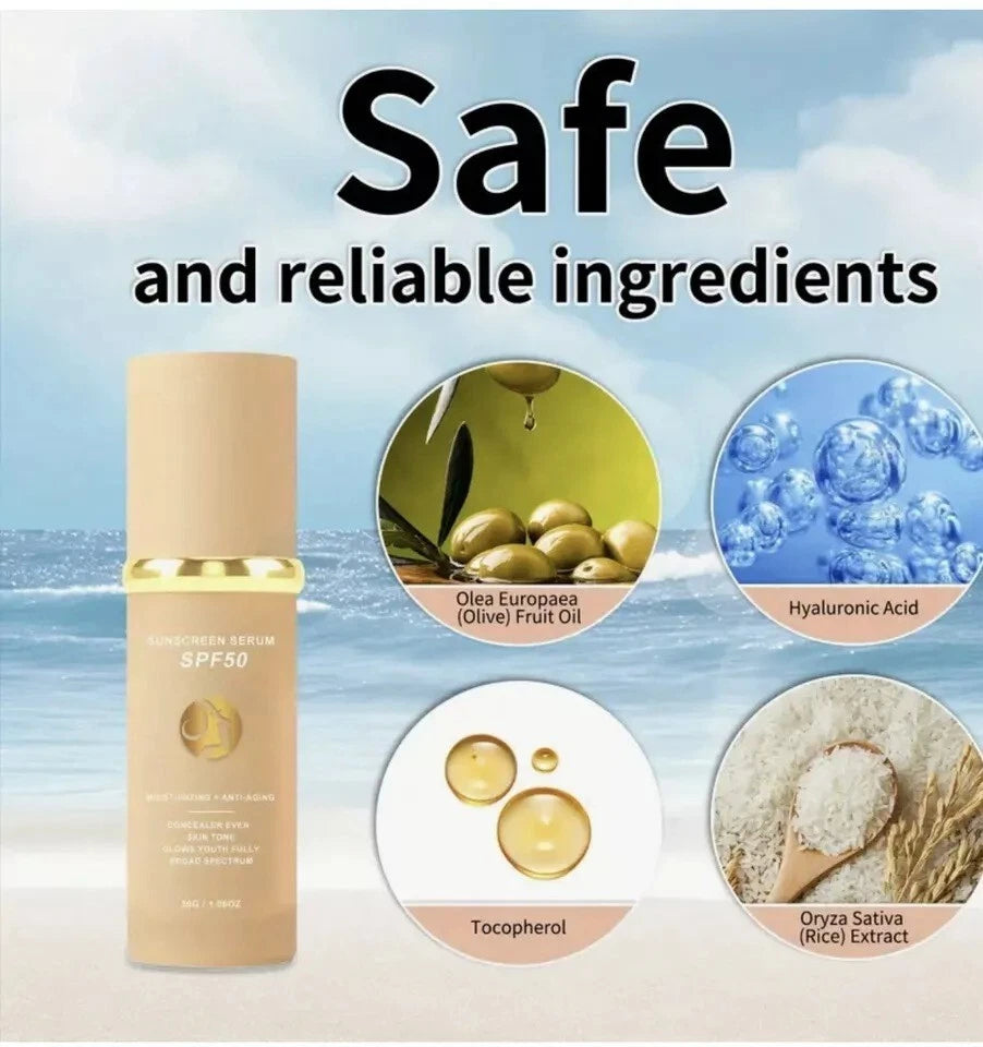 2Pack 4-in-1 Color Changing Foundation SPF50-Concealer, Moisturizer, Sunscreen