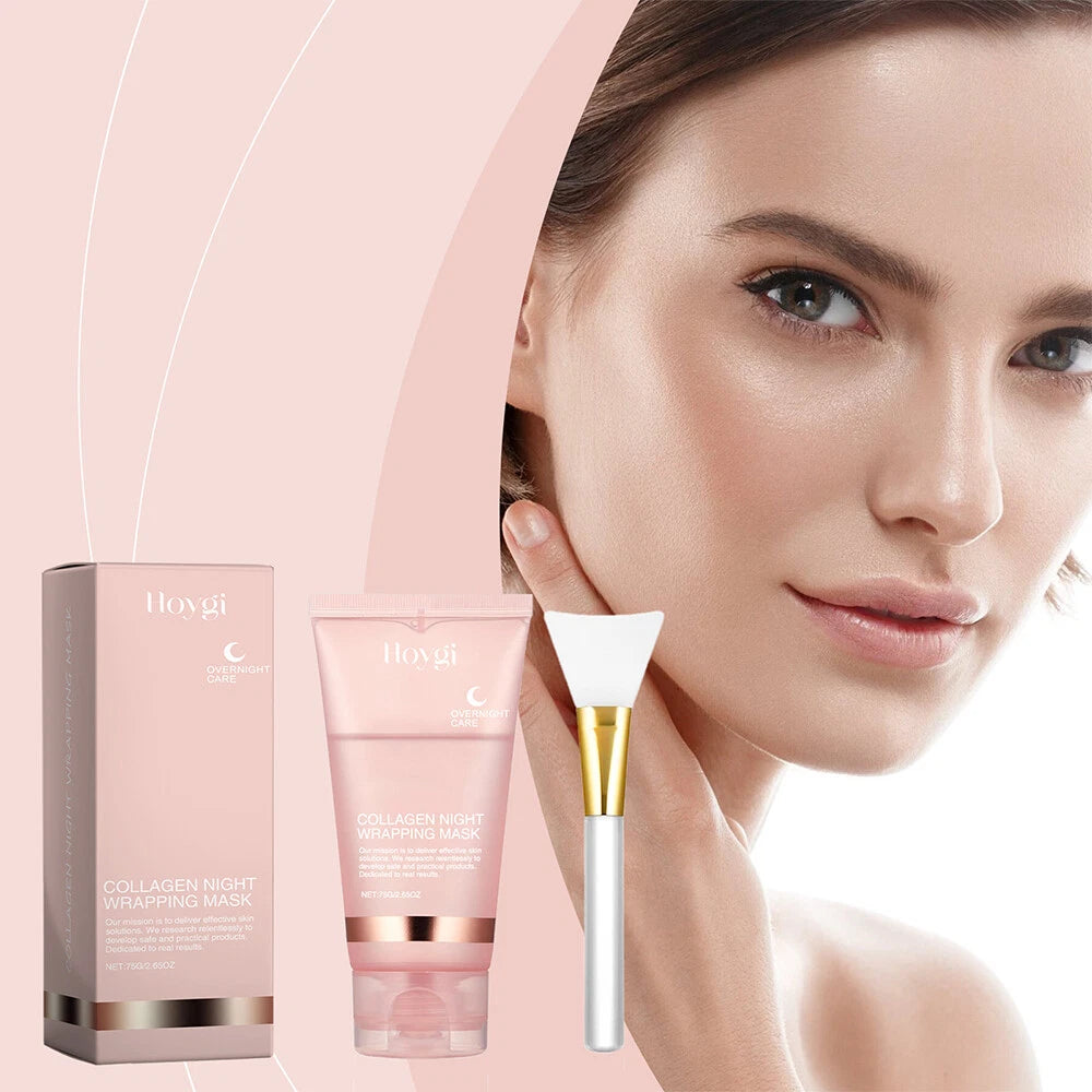 Kojic Acid Turmeric Collagen Night Wrapping Mask Overnight Peel Off Facial Mask