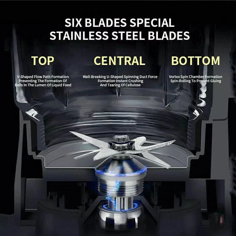 Multifunctional 2L Blender Food Processor Smoothie Juicer Ice Crusher 4500W