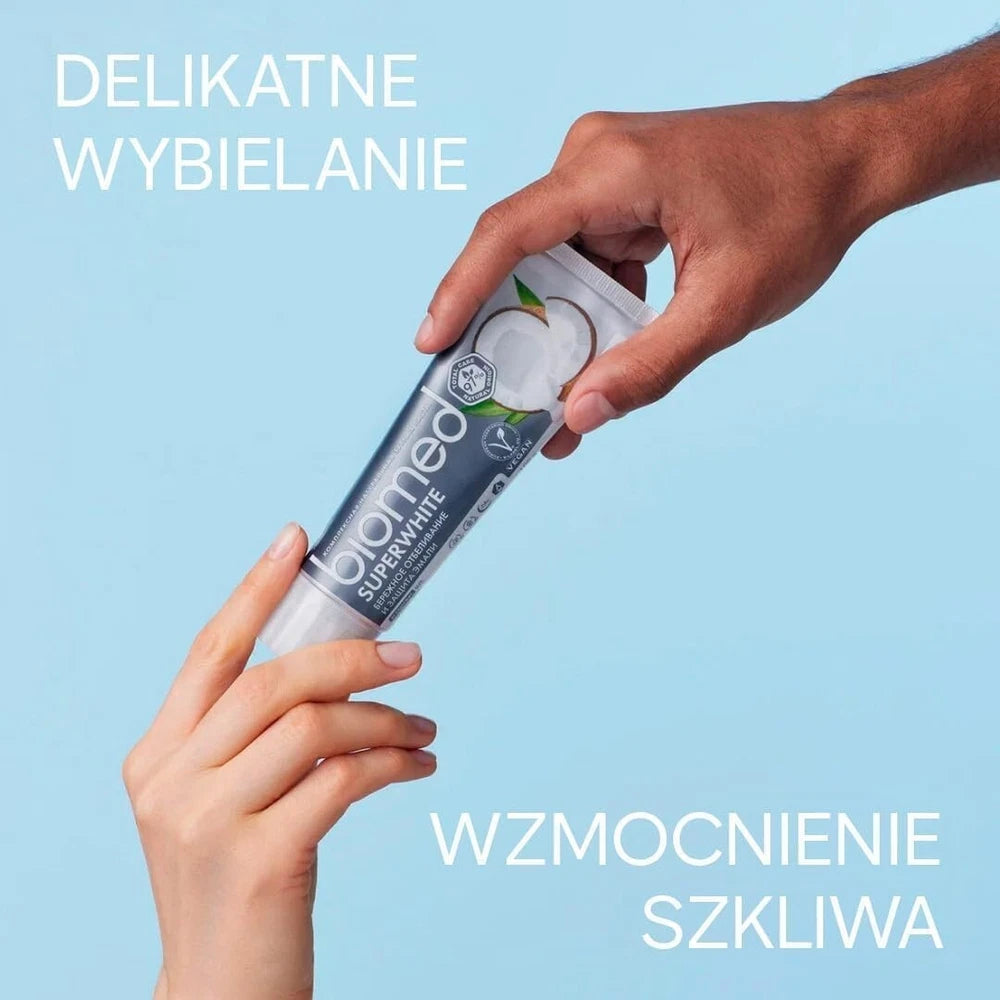 Biomed Superwhite Toothpaste X 3 Pack - Natural Coconut - Free Shipping - Uk''