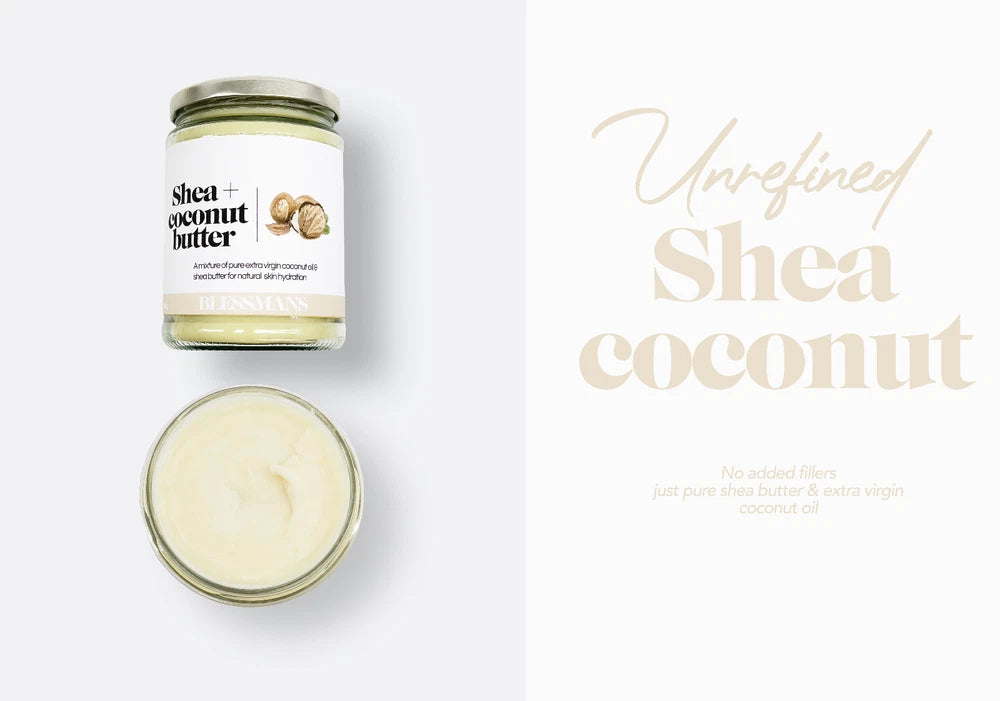 Organic coconut & shea butter dry skin, eczema, chapped skin, deep condtioner
