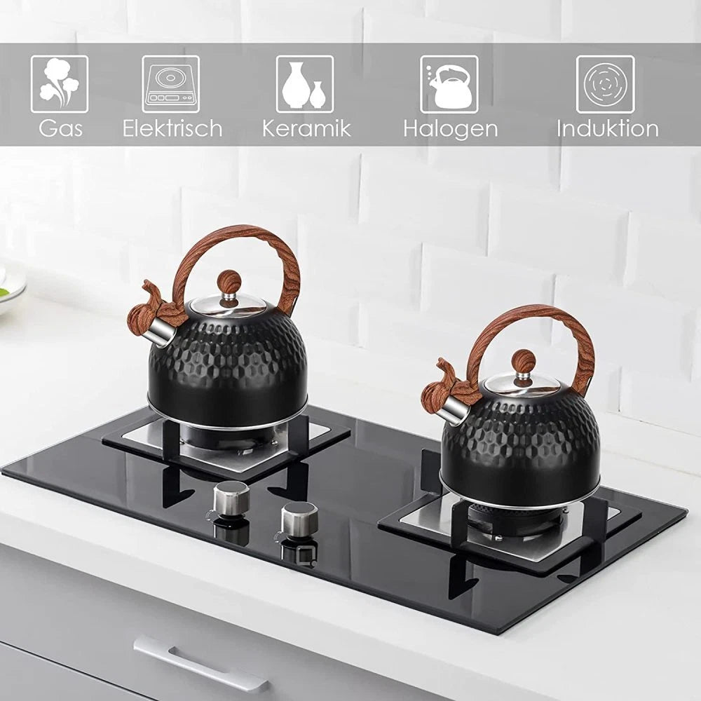 Whistling Kettle 2.5Liter Tea Kettle for Gas Stove Home Kitchen Kettle Cooker UK