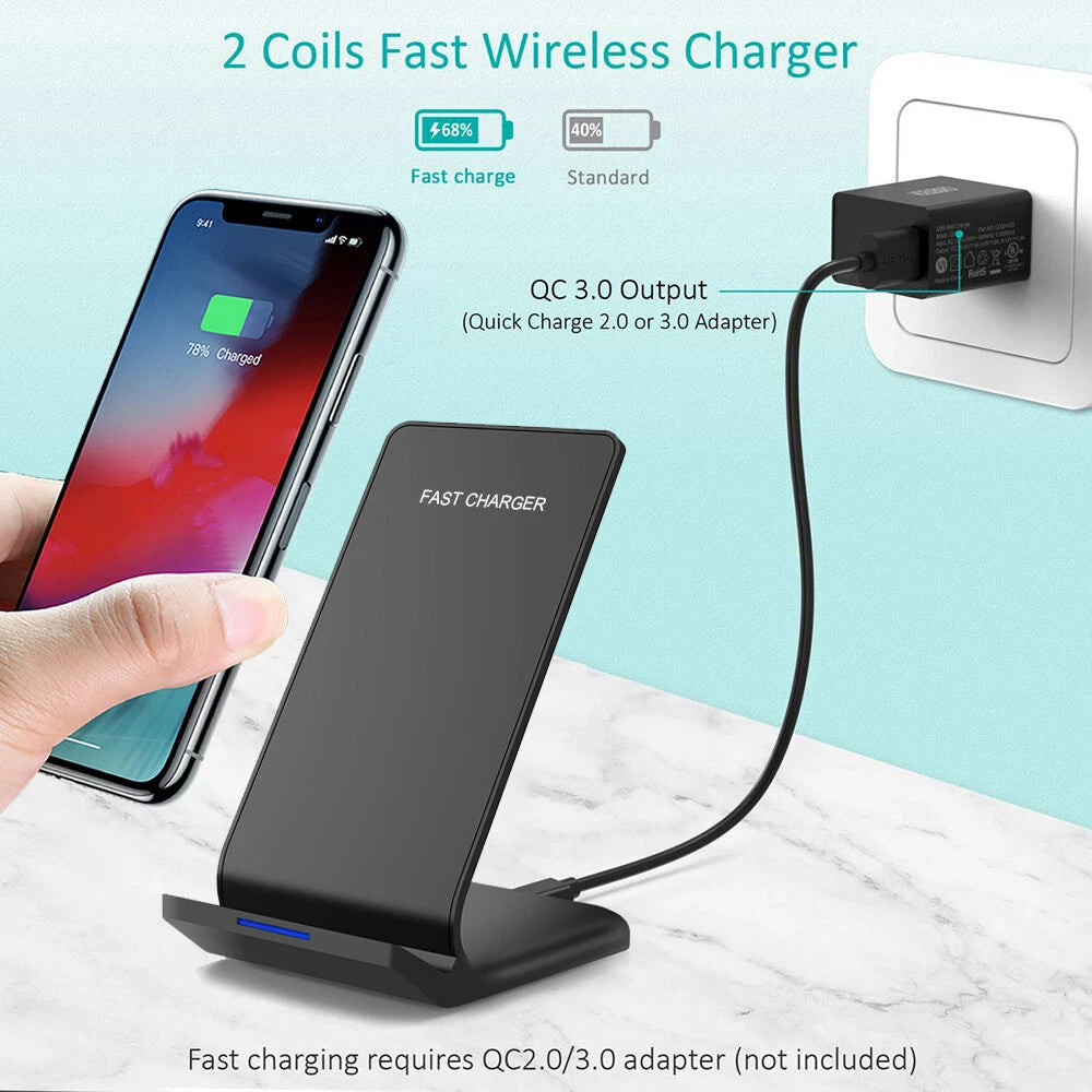 30W Wireless Charger Fast Charging Dock For Apple iPhone 16 15 Pro Samsung S24+