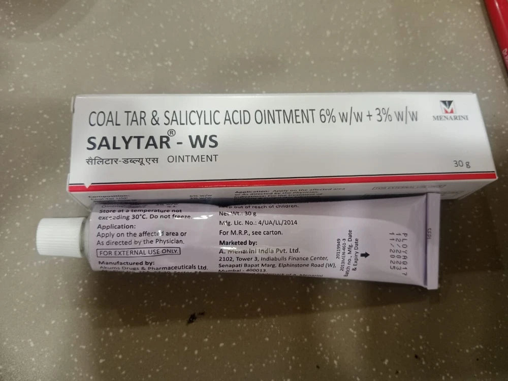 Salytar - 3% Salicylic Acid & 6% Coal Tar Ointment for Dry Skin Moisturizing 30g