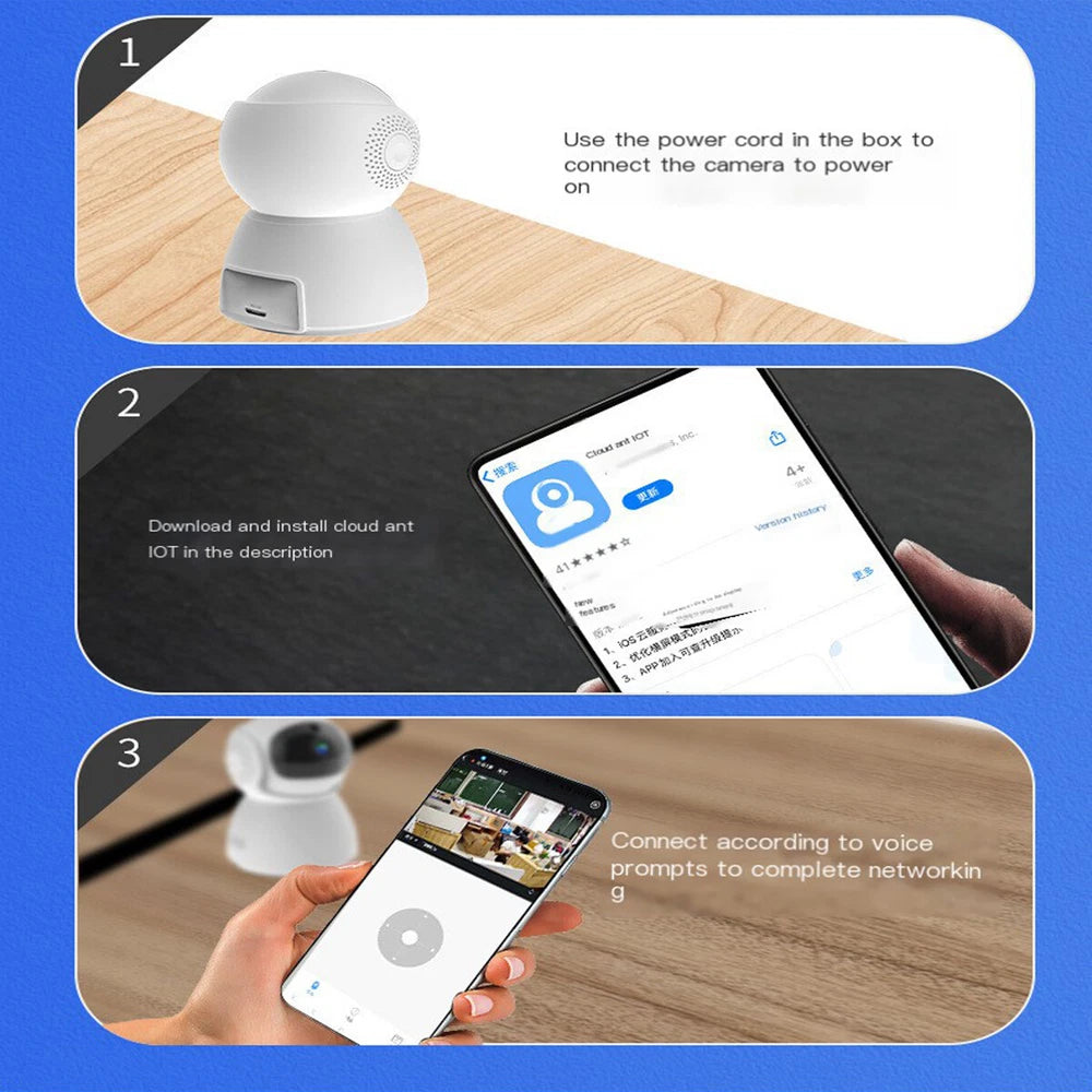 WIFI IP Camera Wireless 5GHz CCTV 1080P HD PTZ Smart Home Security Indoor IR Cam