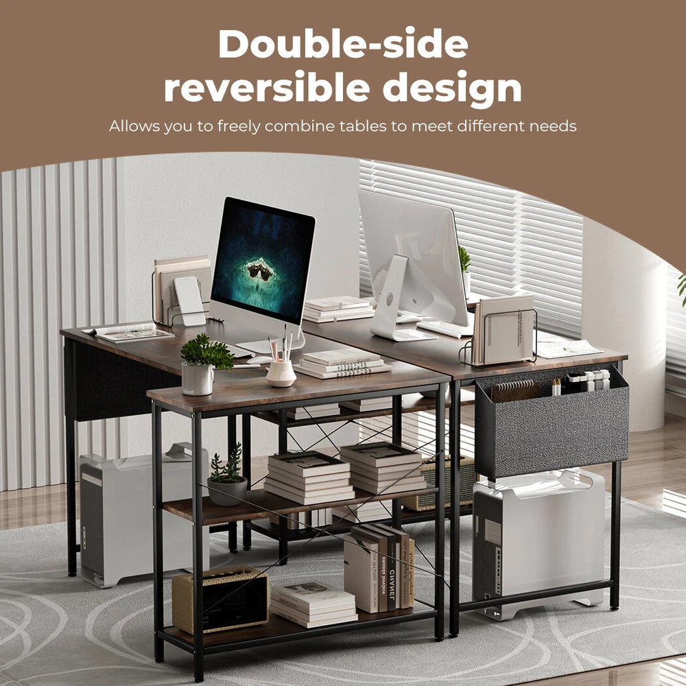 Levede L Shaped Gaming Computer Desk Workstation Study Corner Table Home Office