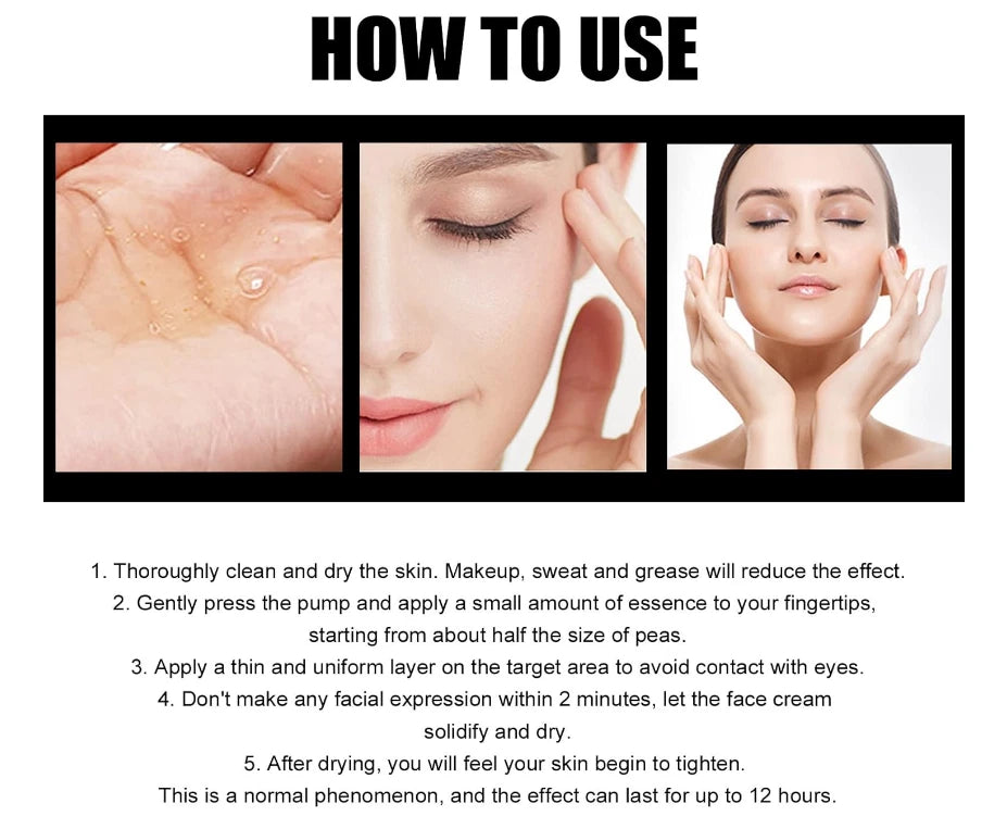 Instant Face Lift Cream, Face, Neck, Eye Tightening & Lifting Serum, Smooth