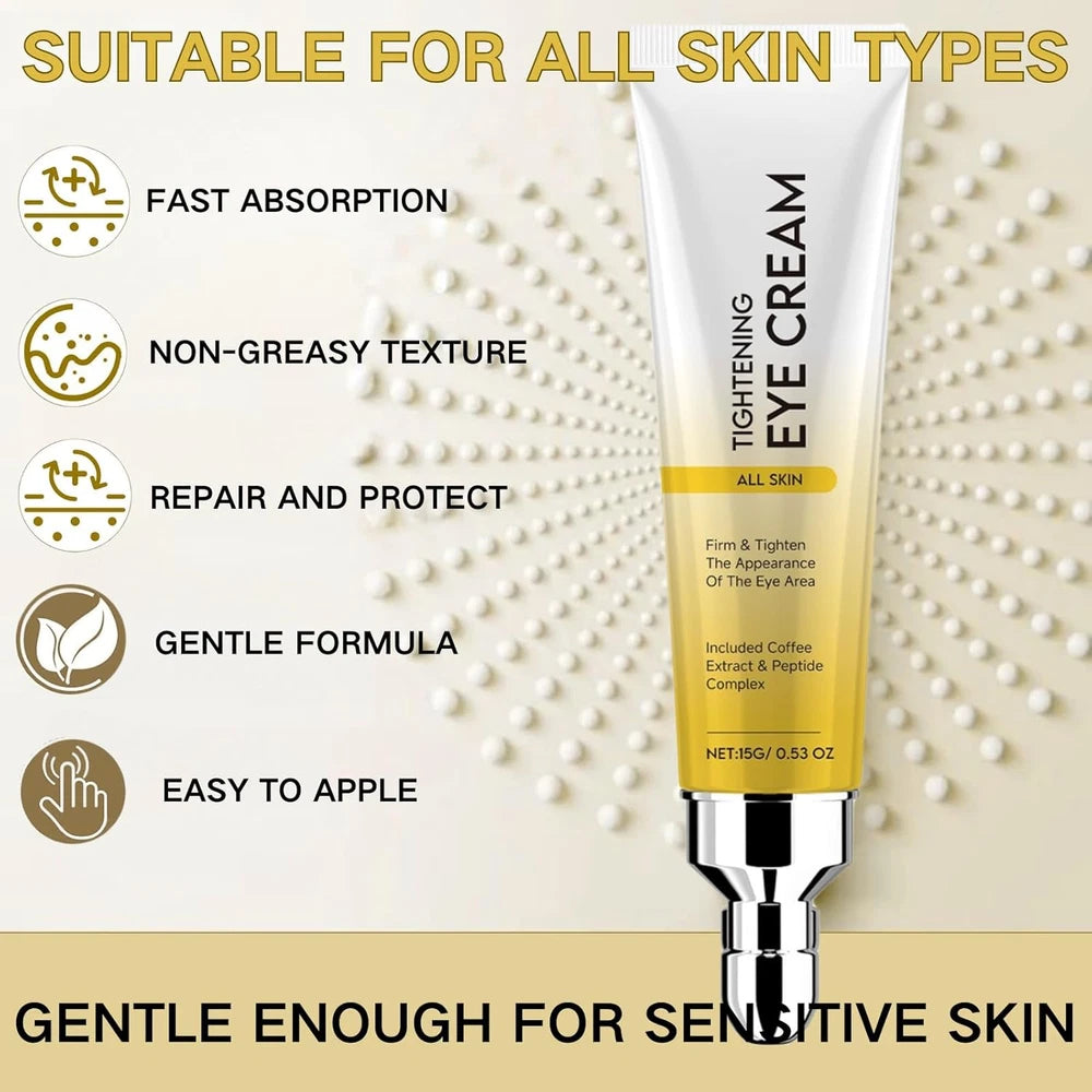 Instant Tightening Eye Cream for Dark Circles & Puffy Eyes - Caffeine Eye Serum,