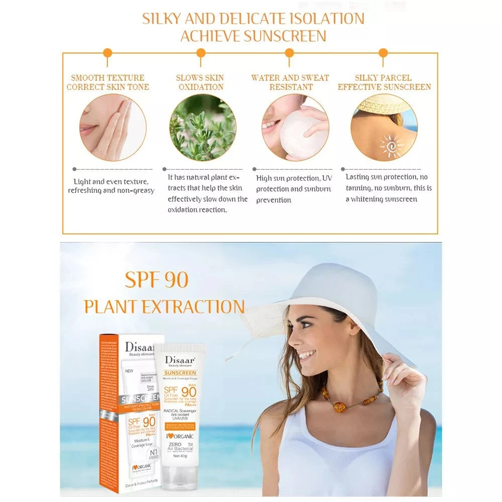 SPF 90 Facial Body Sunscreen Whitening Sun Cream Sunblock Skin Protective FI5
