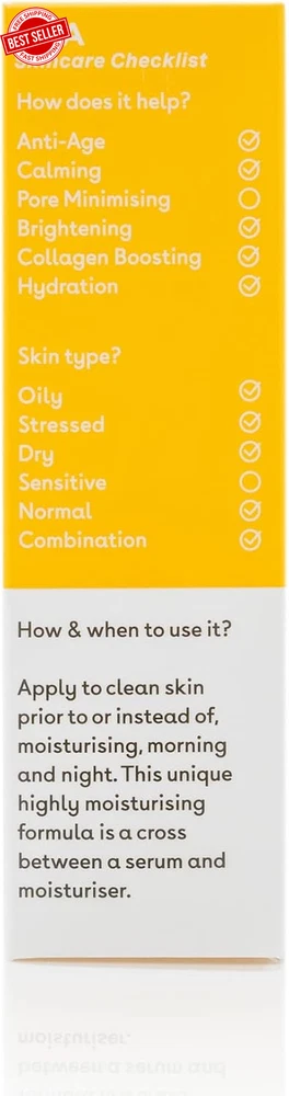 Vitamin C Brightening Face Serum Q+A Anti Ageing Hydrating Hyaluronic Acid 30ml