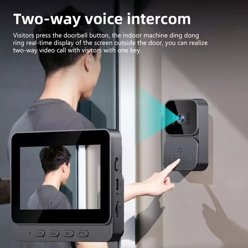Wireless WiFi Video Doorbell Smart Phone Camera Door Bell Ring Intercom Security