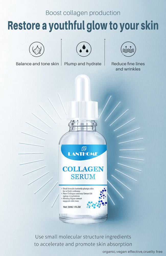 💖 Collagen Serum 30ml💙 Moisturizing Anti Wrinkle Face Firm Skin Moisturiser🔥✅