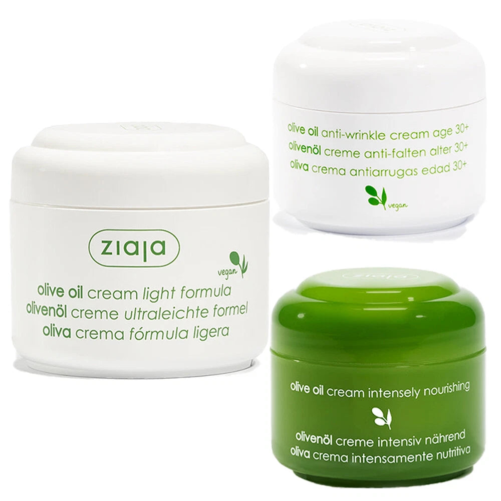 Ziaja Olive Oil Nourishing, Moisturising or Anti-Wrinkle Face Cream for Dry Skin