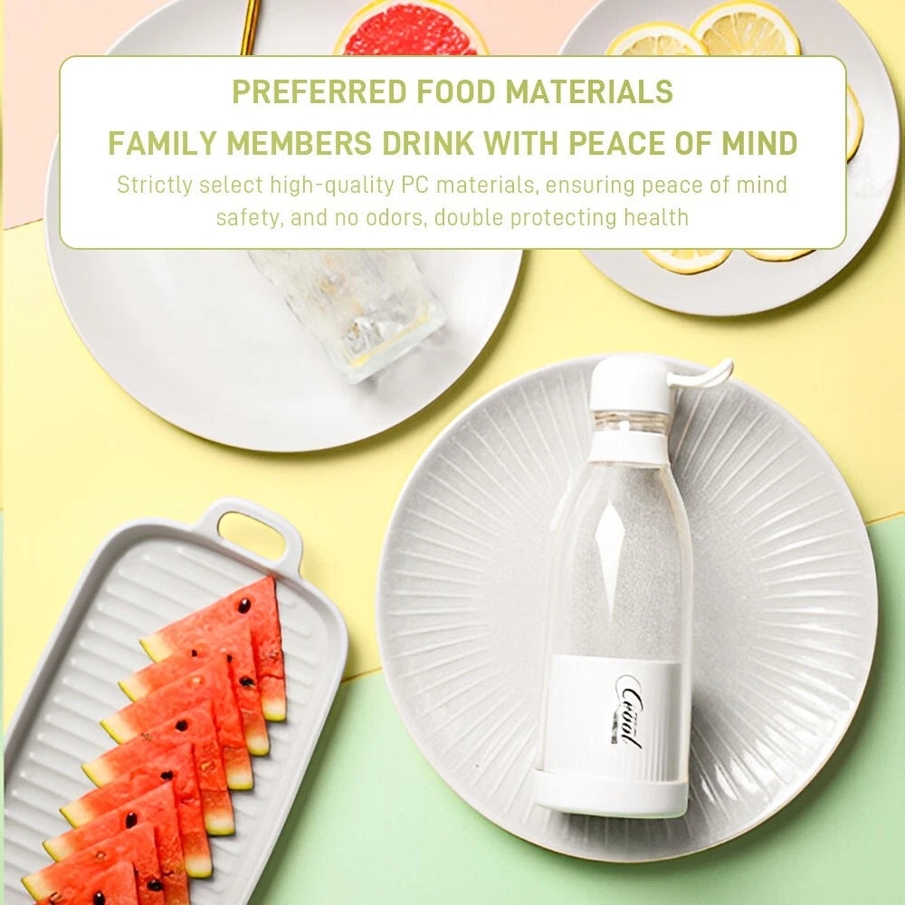 Portable Electric Juicer Cup Fruit Blender Maker Bottle Mixer USB Rechargeable.