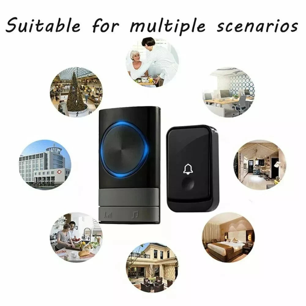 Wireless Door Bells Waterproof 1000ft Long Range Plug in Home Cordless Doorbell