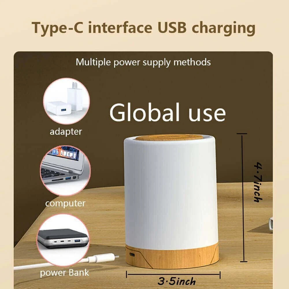 Night Light LED Touch Bedside Table Lamp Multi-Color Dimmable Zlpprfblufltosoahz