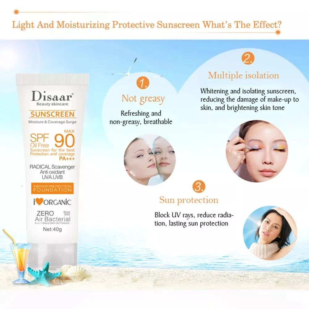 SPF 90 Facial Body Sunscreen Whitening Sun Cream Sunblock Skin Protective FI5